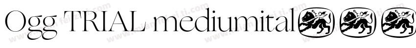 Ogg TRIAL mediumital字体转换